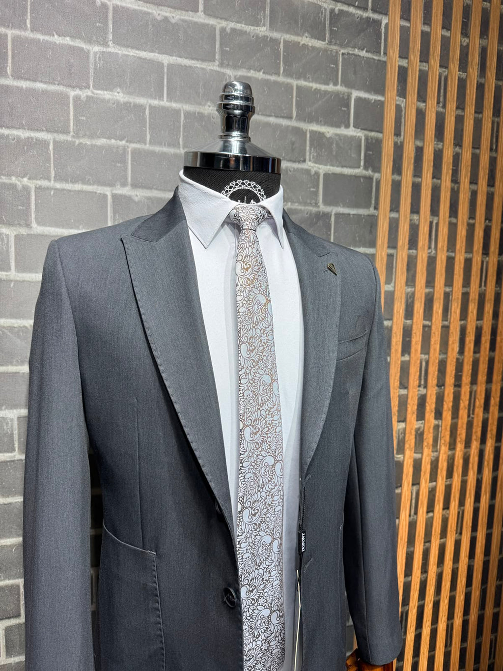 Dupont Erkek Torba Cep Puntolu Takım Elbise Slim Fit 6 Drop