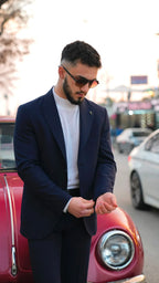 Dupont Erkek Torba Cep Puntolu Takım Elbise Slim Fit 6 Drop