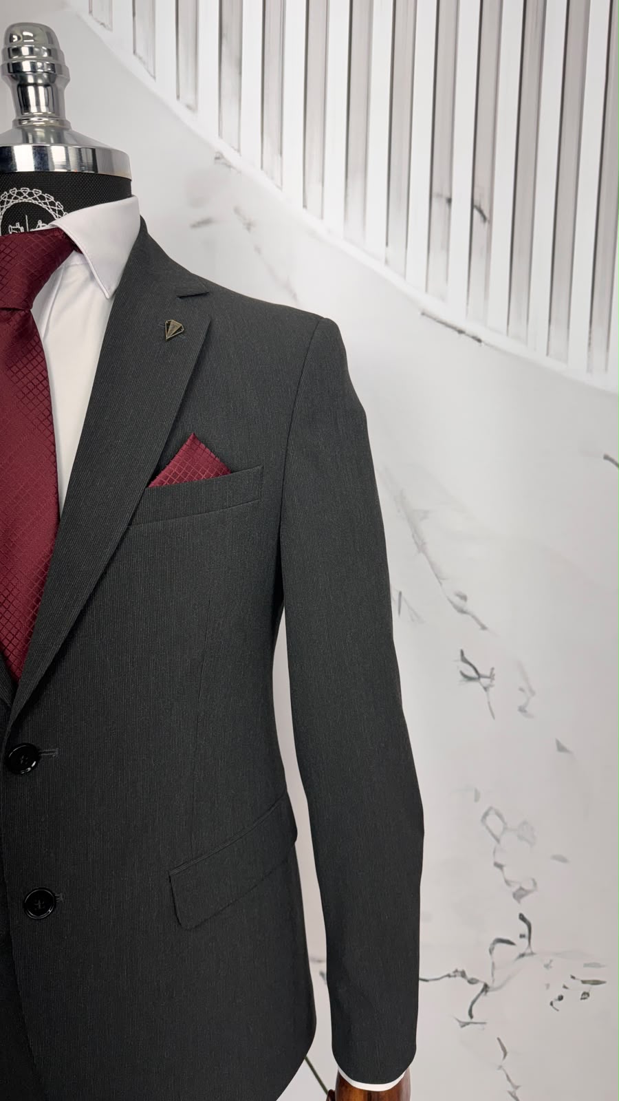 Dupont Slim Fit Mono Yaka Erkek 2'li Takım Elbise