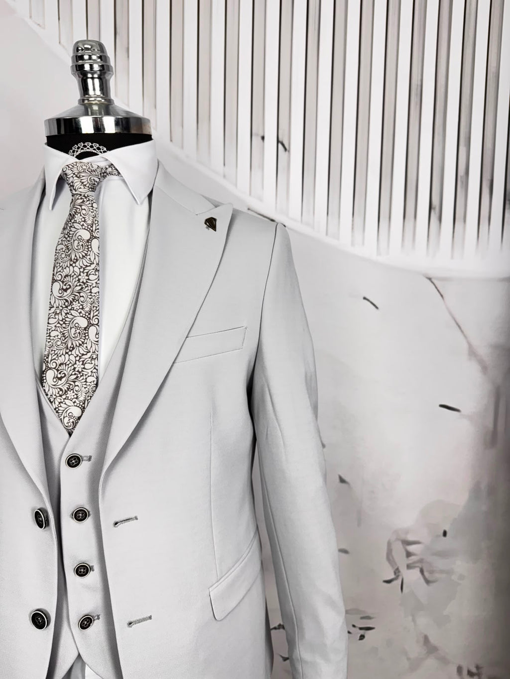 Dupont Slim Fit Yelekli Erkek Takım Elbise - Zara Kumaş Likralı