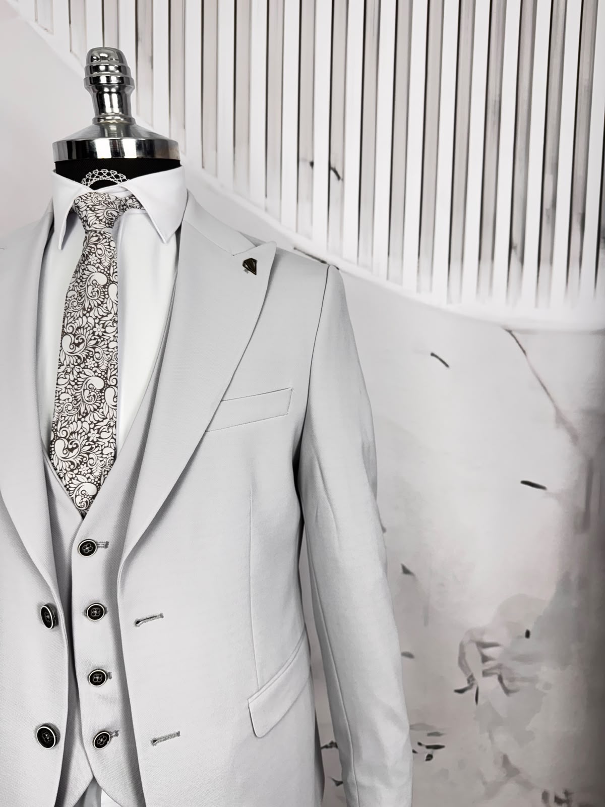Dupont Slim Fit Yelekli Erkek Takım Elbise - Zara Kumaş Likralı