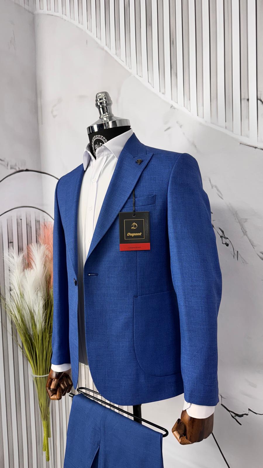 Dupont Slim Fit Kırlangıç Yaka Torba Cep Takım Elbise