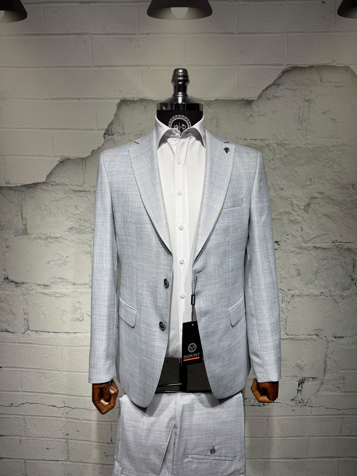 Dupont Slim Fit 6 Drop Yarım Astar Çift Yırtmaç 2'li Takım Elbise