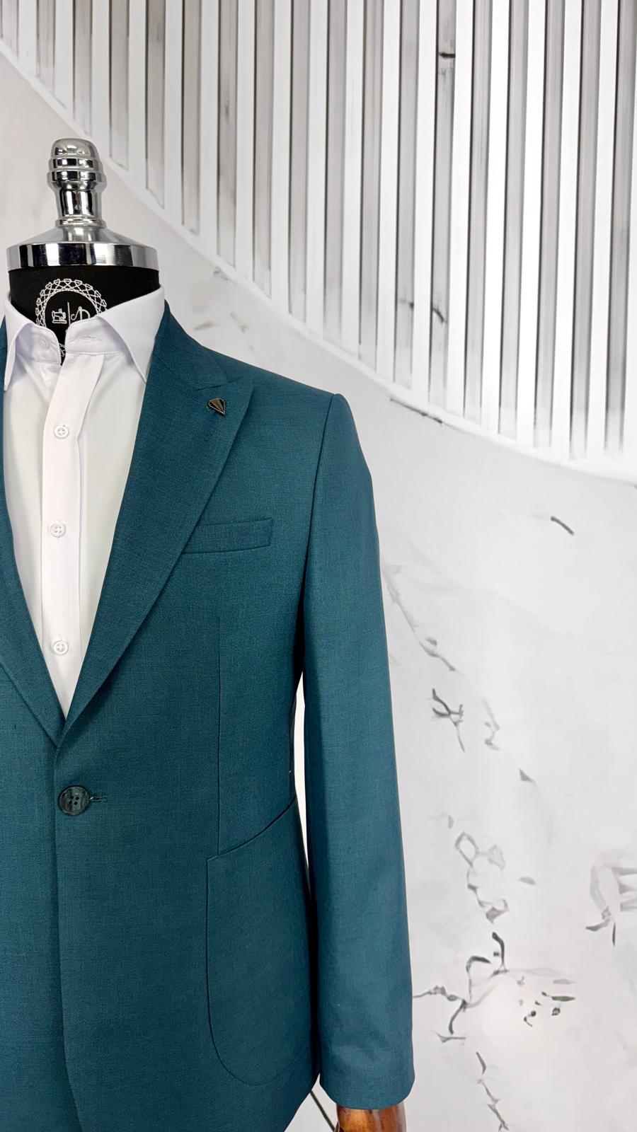 Dupont Slim Fit Kırlangıç Yaka Torba Cep Takım Elbise