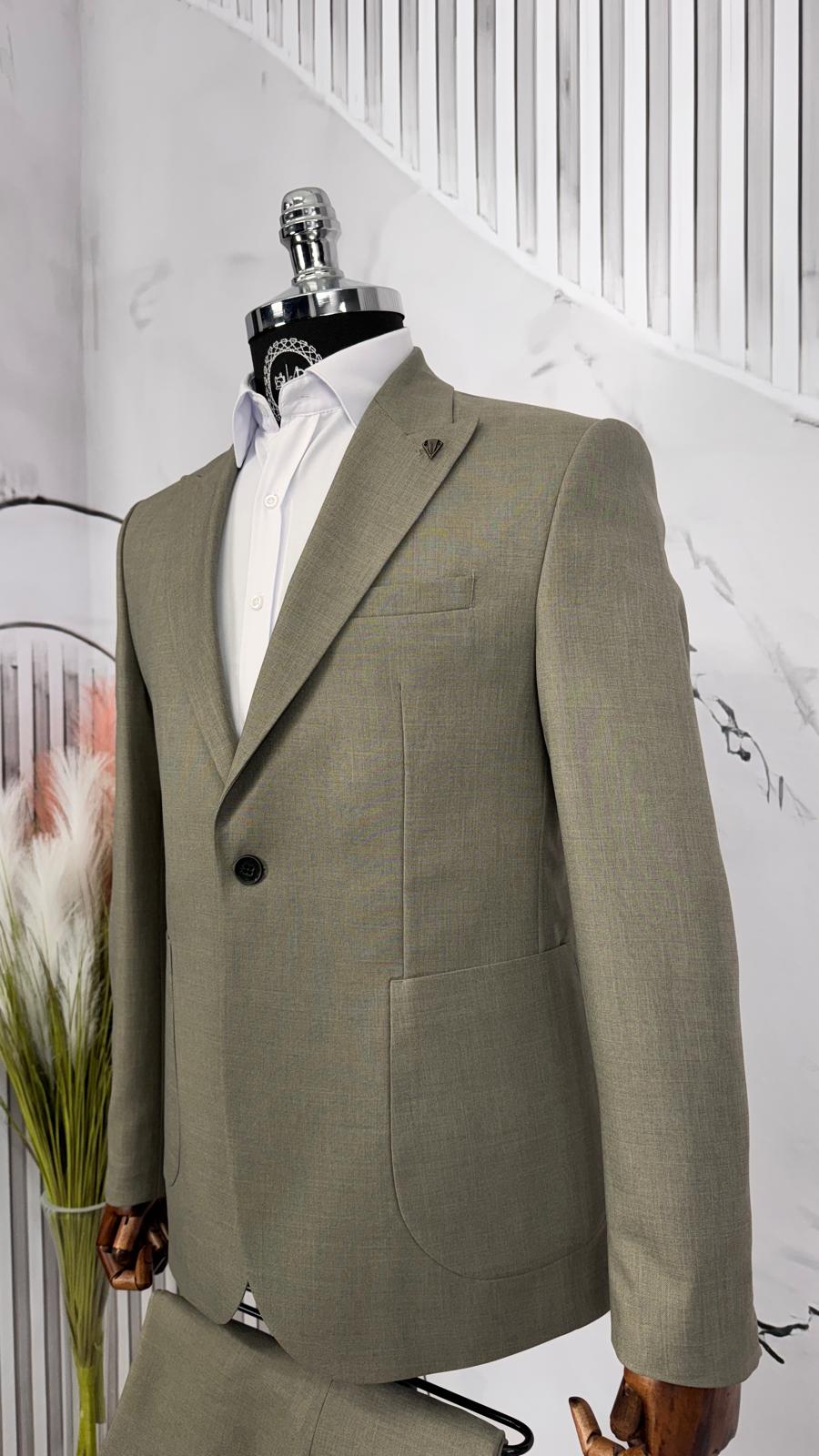 Dupont Slim Fit Kırlangıç Yaka Torba Cep Takım Elbise