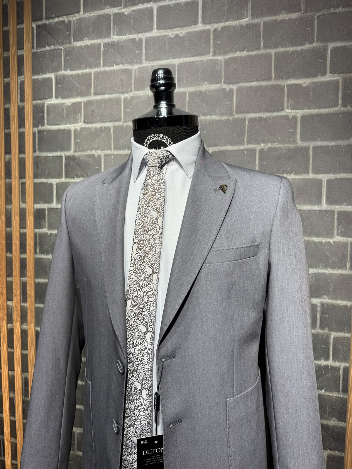 Dupont Erkek Torba Cep Puntolu Takım Elbise Slim Fit 6 Drop