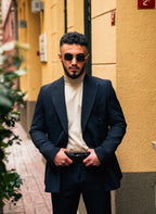 Dupont Slim Fit Sivri Yaka Kruvaze Takım Elbise