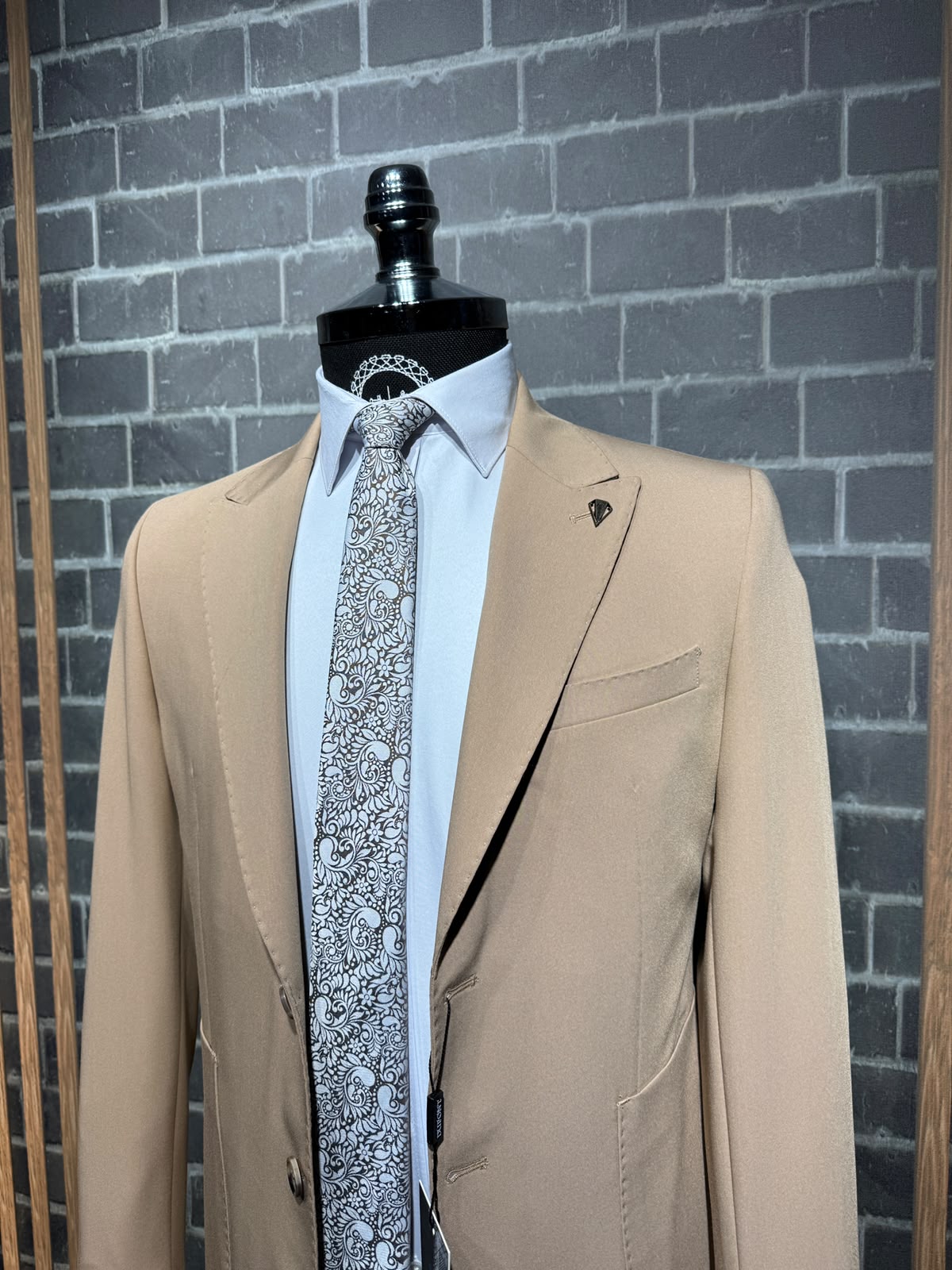 Dupont Erkek Torba Cep Puntolu Takım Elbise Slim Fit 6 Drop