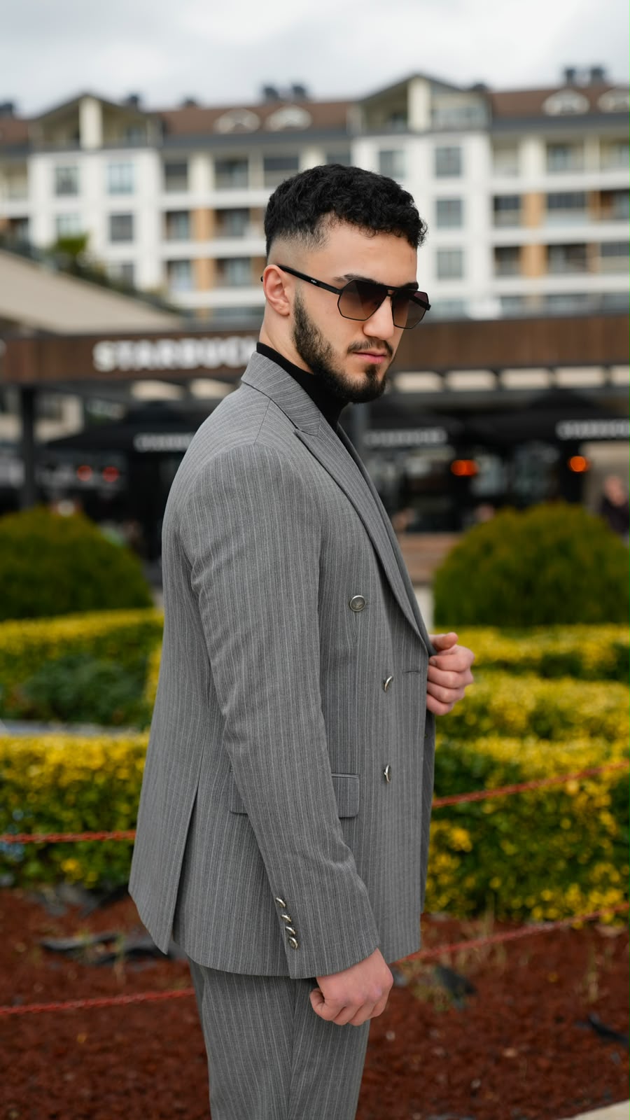 Dupont Erkek Kruvaze Çift Yırtmaç 2'li Takım Elbise Slim Fit 6 Drop