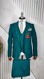 Dupont Slim Fit Sivri Yaka Yelekli Takım Elbise