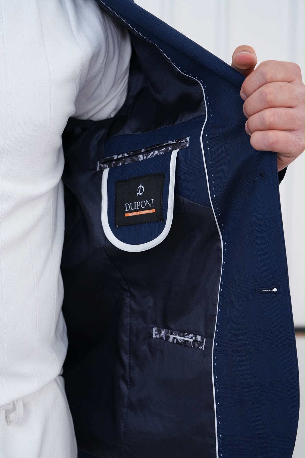 Dupont Keten Karışımlı Slim Fit Mono Yaka Çift Düğme Tek Blazer Ceket