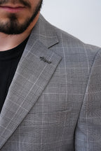 Dupont Keten Karışımlı Slim Fit Mono Yaka Çift Düğme Tek Blazer Ceket