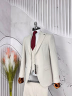 Dupont Slim Fit Yelekli Erkek Takım Elbise - Zara Kumaş Likralı