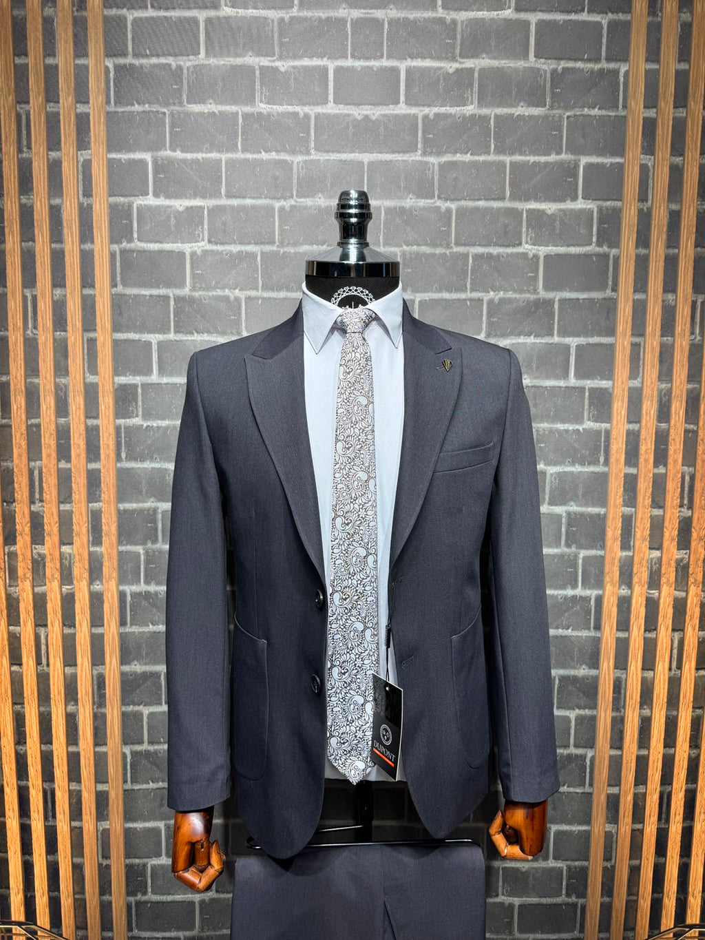 Dupont Erkek Torba Cep Takım Elbise Slim Fit 6 Drop