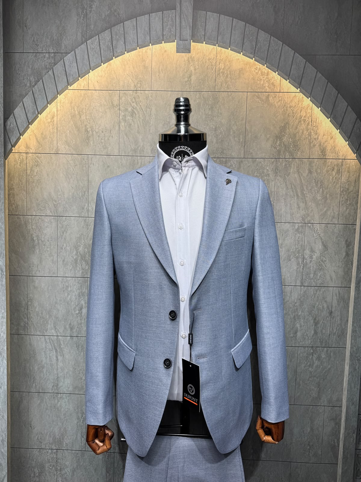Dupont Slim Fit 6 Drop Yarım Astar Çift Yırtmaç 2'li Takım Elbise