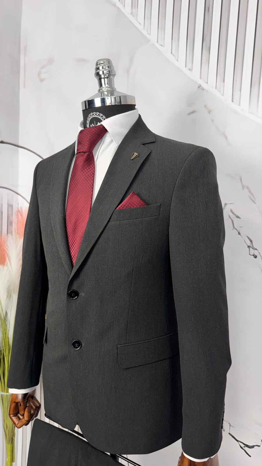 Dupont Slim Fit Mono Yaka Erkek 2'li Takım Elbise