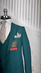 Dupont Slim Fit Sivri Yaka Yelekli Takım Elbise