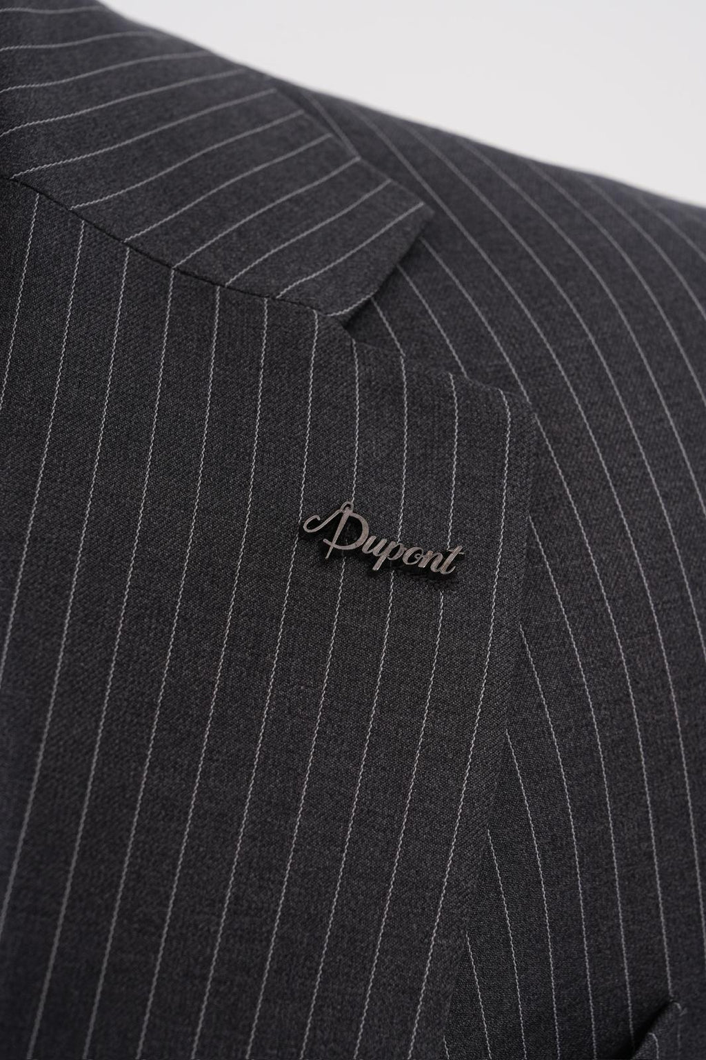 Dupont Çizgili Slim Fit 6 Drop Çift Düğme Çift Yırtmaç 2'li Takım Elbise