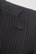 Dupont Çizgili Slim Fit 6 Drop Çift Düğme Çift Yırtmaç 2'li Takım Elbise