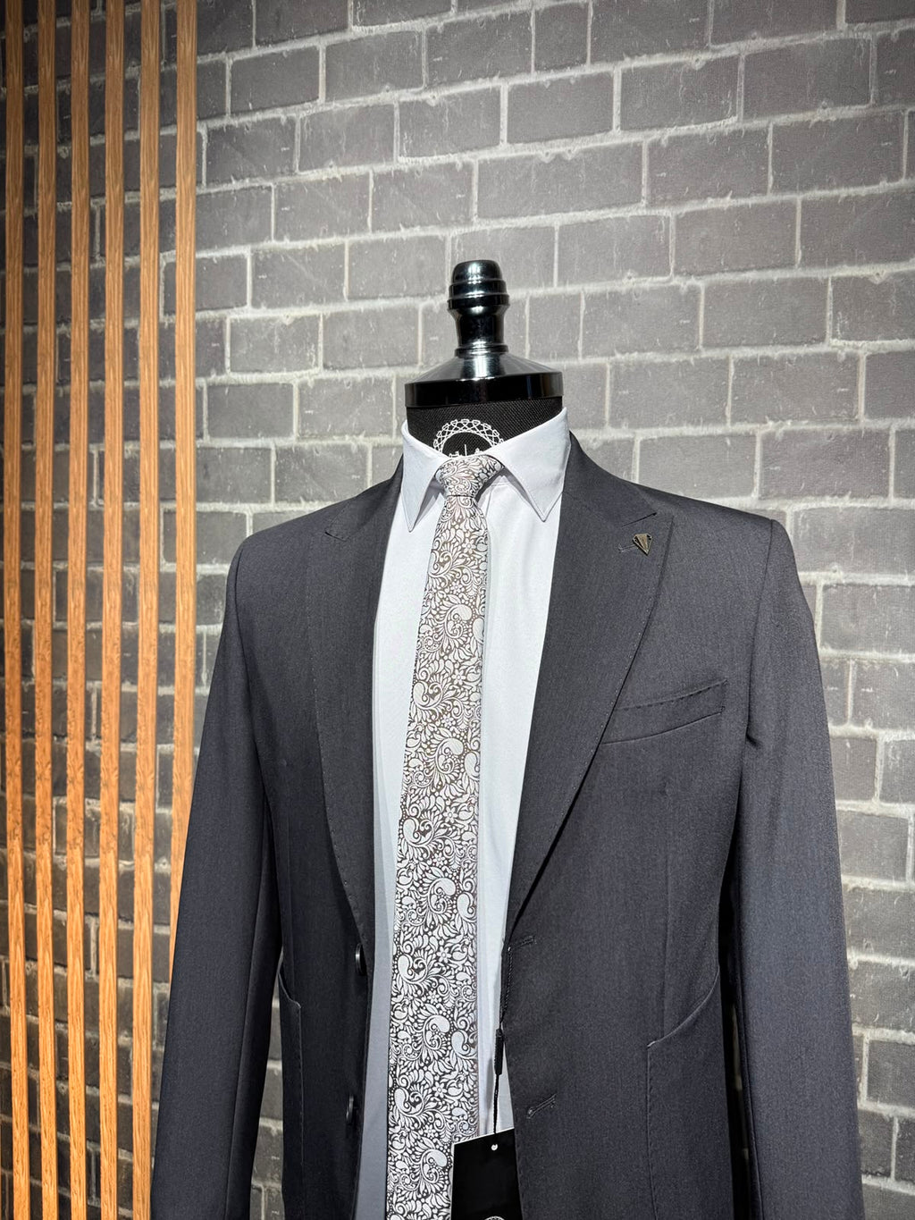 Dupont Erkek Torba Cep Puntolu Takım Elbise Slim Fit 6 Drop