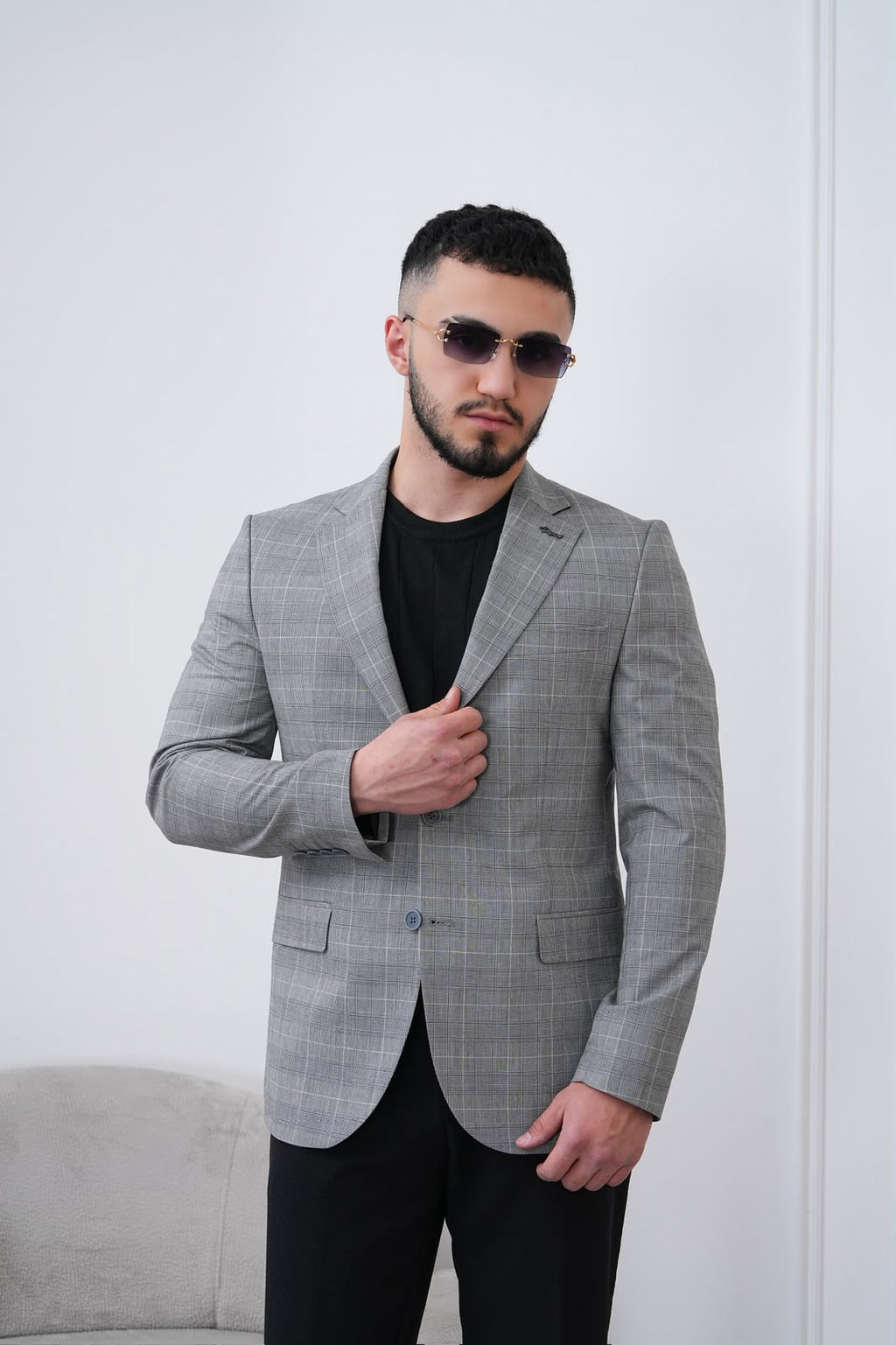 Dupont Keten Karışımlı Slim Fit Mono Yaka Çift Düğme Tek Blazer Ceket