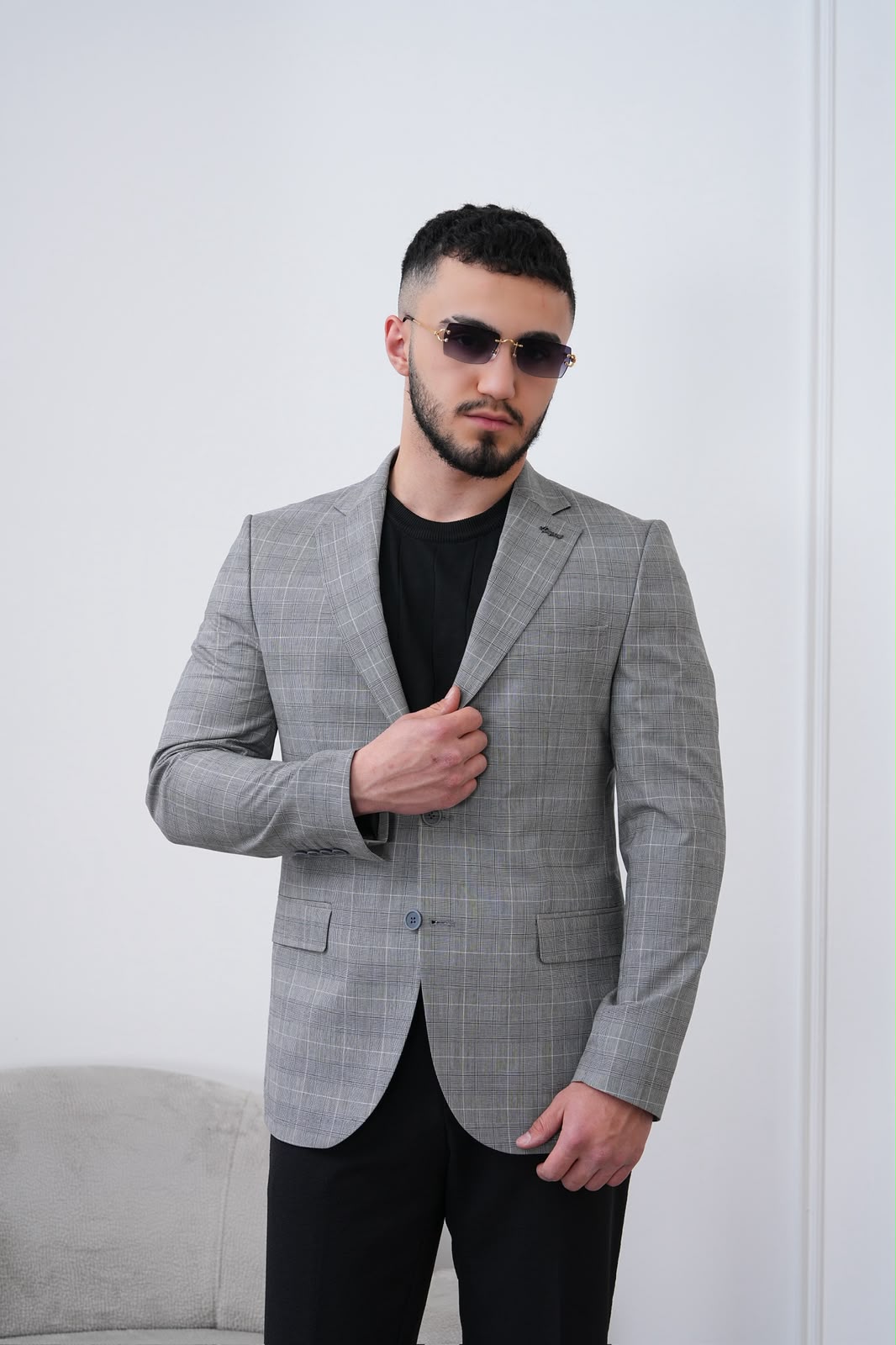 Dupont Keten Karışımlı Slim Fit Mono Yaka Çift Düğme Tek Blazer Ceket