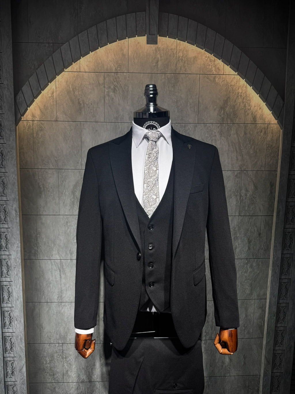 Dupont Slim Fit Tek Düğme Yelekli Erkek Takım Elbise - Zara Kumaş Likralı