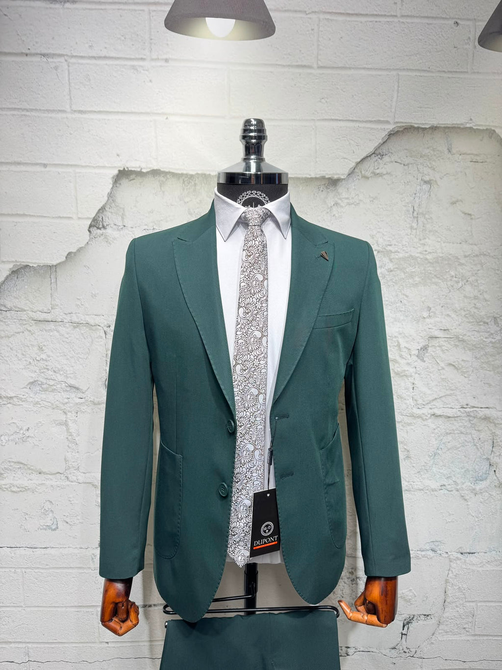 Dupont Erkek Torba Cep Puntolu Takım Elbise Slim Fit 6 Drop