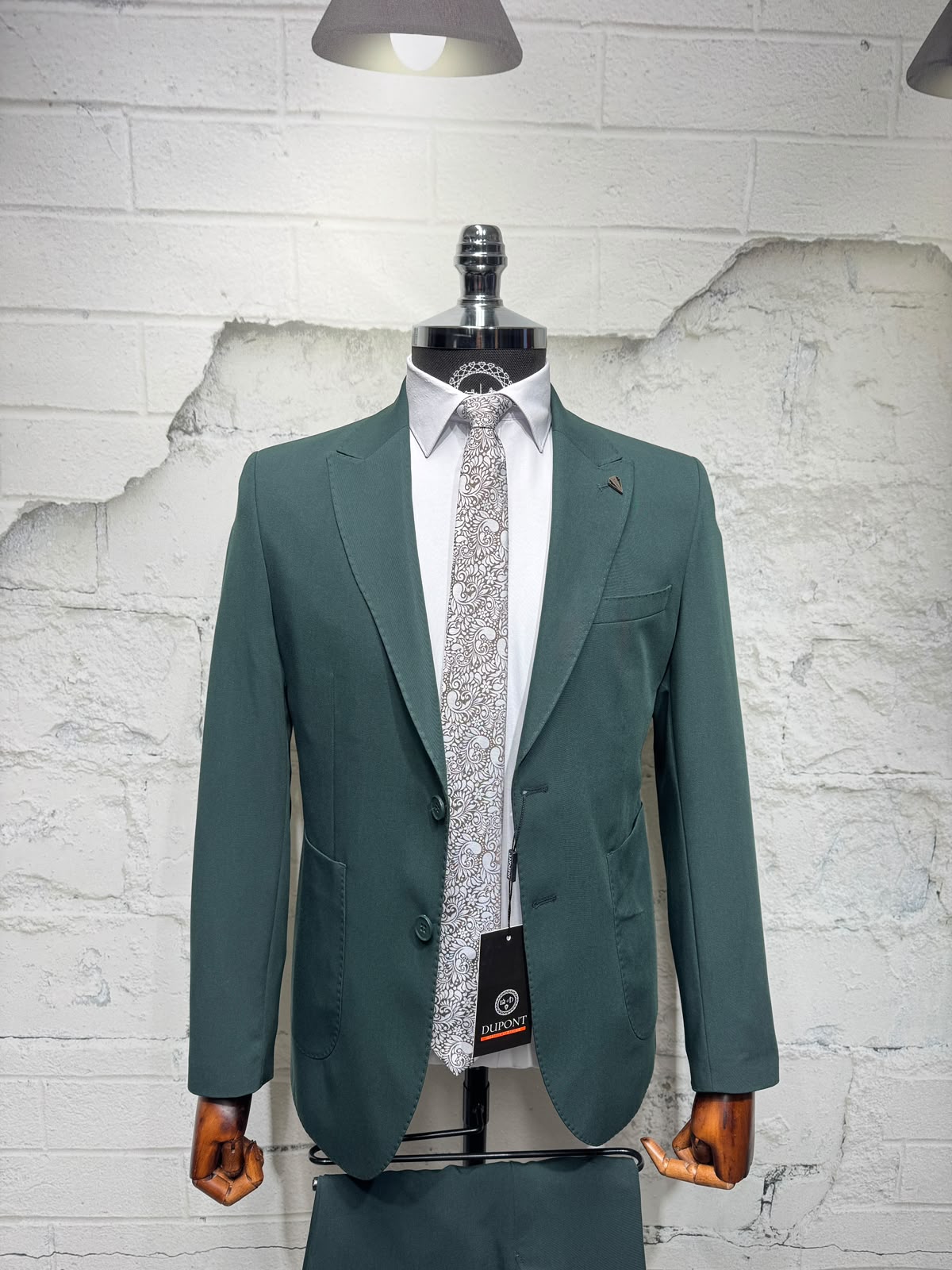 Dupont Erkek Torba Cep Puntolu Takım Elbise Slim Fit 6 Drop