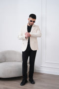 Dupont Keten Karışımlı Slim Fit Sivri Yaka Çift Düğme Tek Blazer Ceket