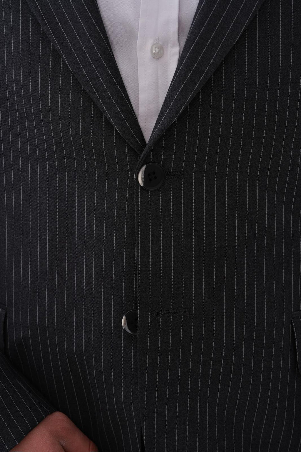 Dupont Çizgili Slim Fit 6 Drop Çift Düğme Çift Yırtmaç 2'li Takım Elbise