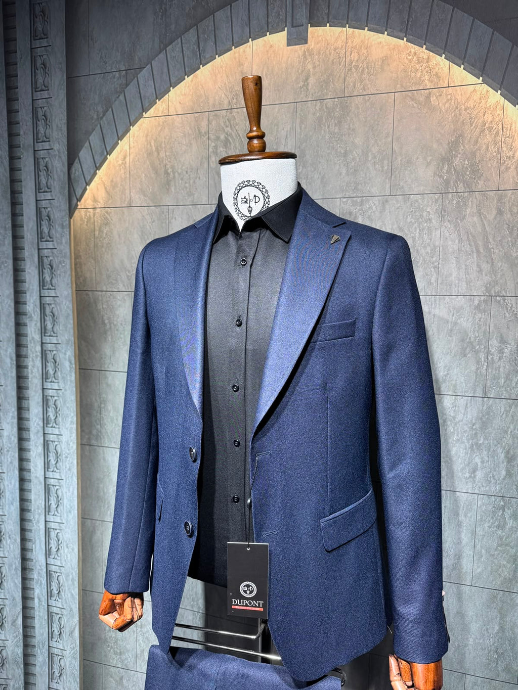 Dupont Slim Fit 6 Drop Yarım Astar Çift Yırtmaç 2'li Takım Elbise