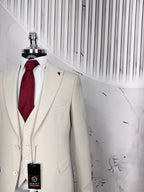 Dupont Slim Fit Yelekli Erkek Takım Elbise - Zara Kumaş Likralı