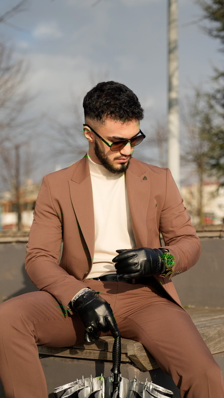 Dupont Erkek Torba Cep Puntolu Takım Elbise Slim Fit 6 Drop