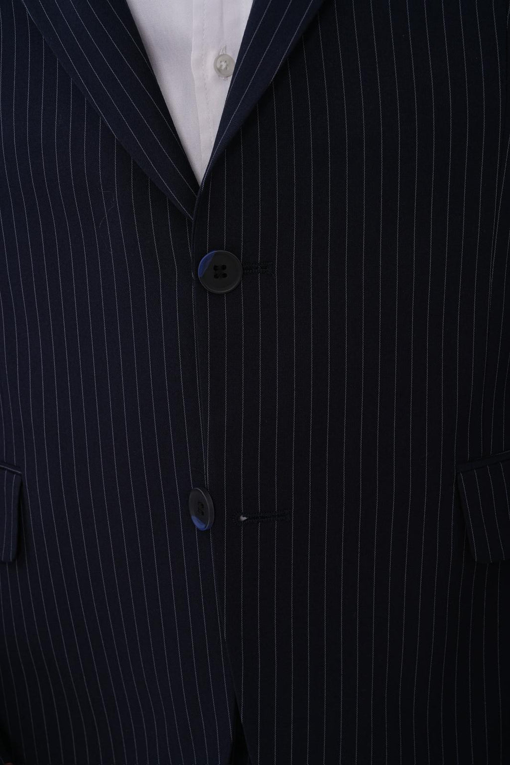 Dupont Çizgili Slim Fit 6 Drop Çift Düğme Çift Yırtmaç 2'li Takım Elbise