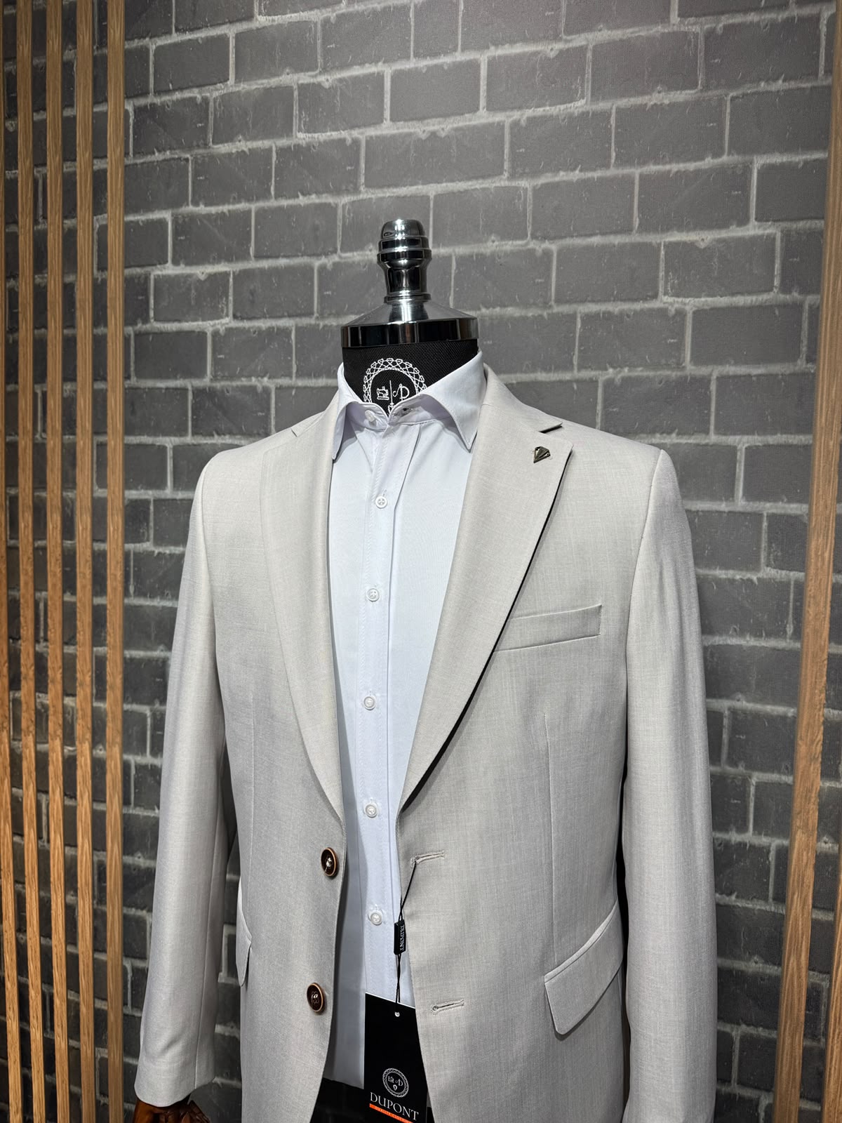 Dupont Slim Fit 6 Drop Yarım Astar Çift Yırtmaç 2'li Takım Elbise