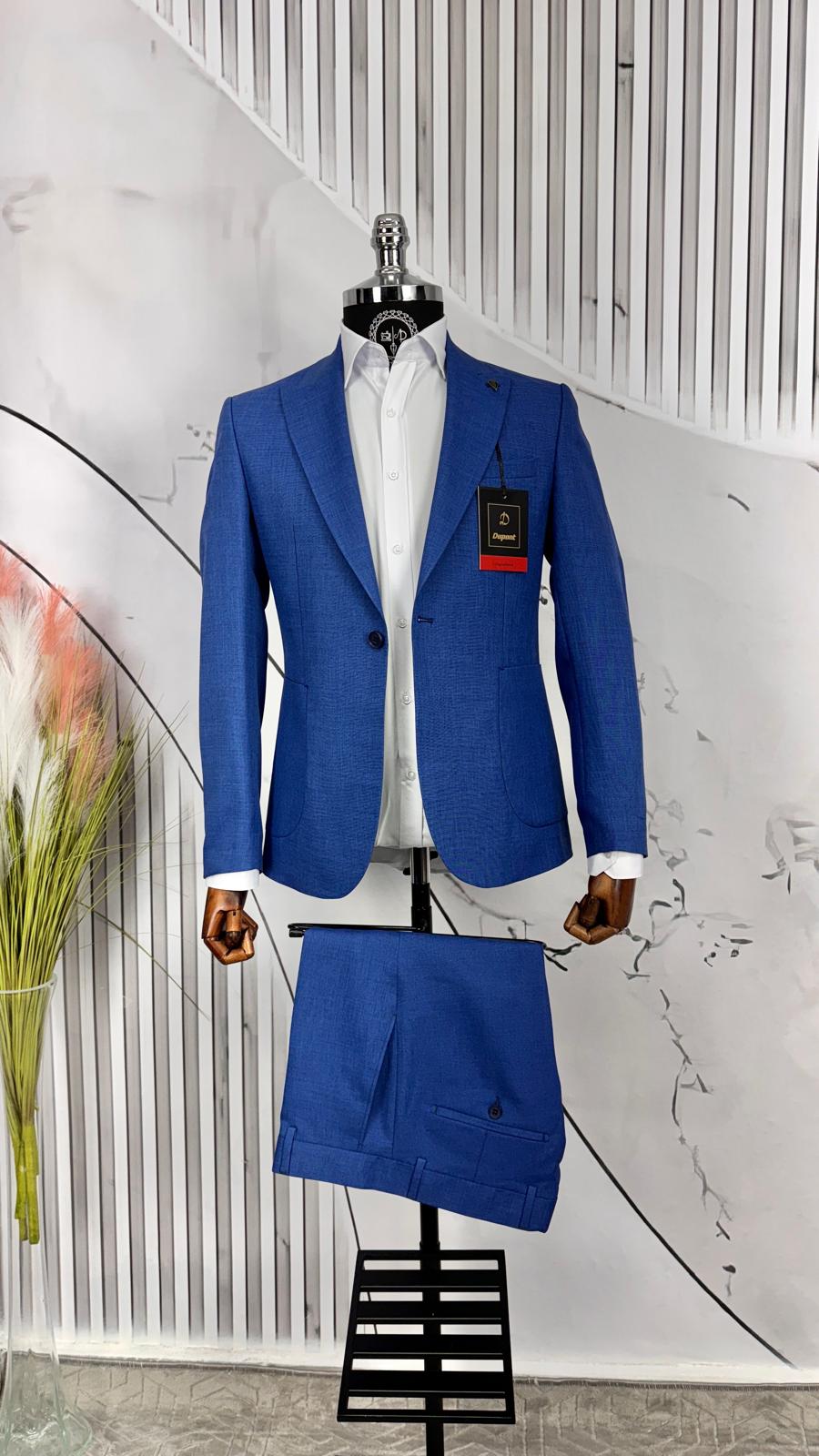 Dupont Slim Fit Kırlangıç Yaka Torba Cep Takım Elbise