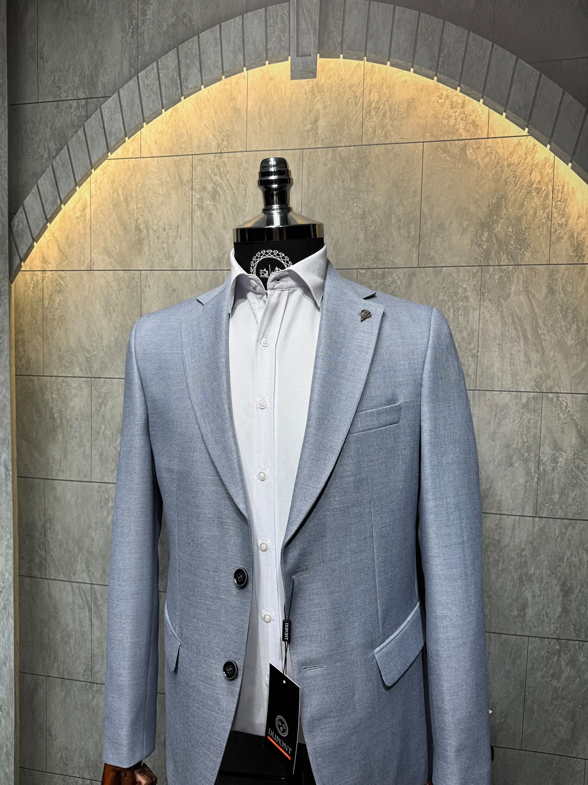 Dupont Slim Fit 6 Drop Yarım Astar Çift Yırtmaç 2'li Takım Elbise