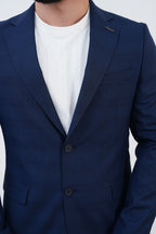 Dupont Keten Karışımlı Slim Fit Mono Yaka Çift Düğme Tek Blazer Ceket