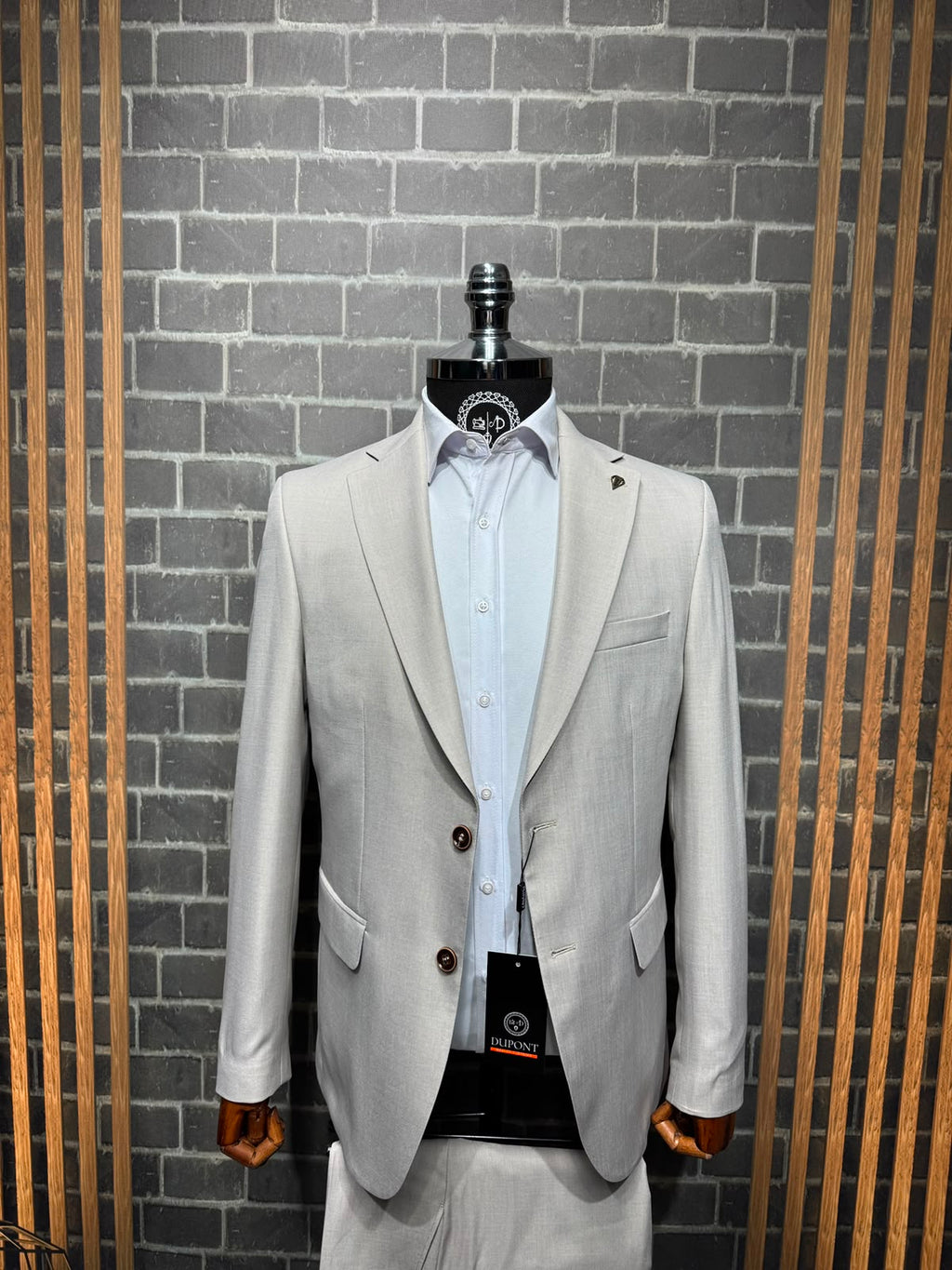 Dupont Slim Fit 6 Drop Yarım Astar Çift Yırtmaç 2'li Takım Elbise