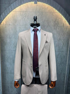 Dupont Erkek Torba Cep Puntolu Takım Elbise Slim Fit 6 Drop