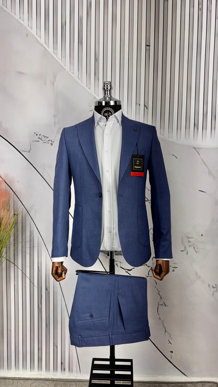 Dupont Slim Fit Kırlangıç Yaka Torba Cep Takım Elbise