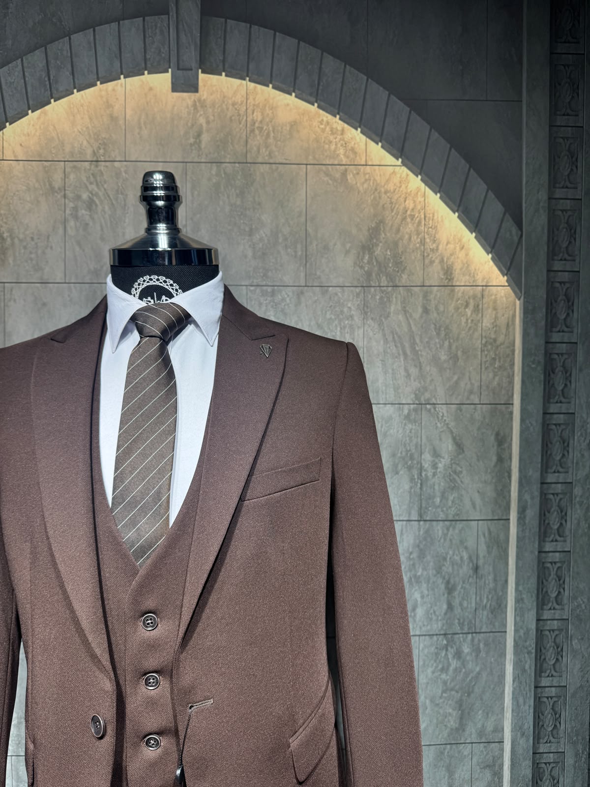 Dupont Slim Fit Tek Düğme Yelekli Erkek Takım Elbise - Zara Kumaş Likralı