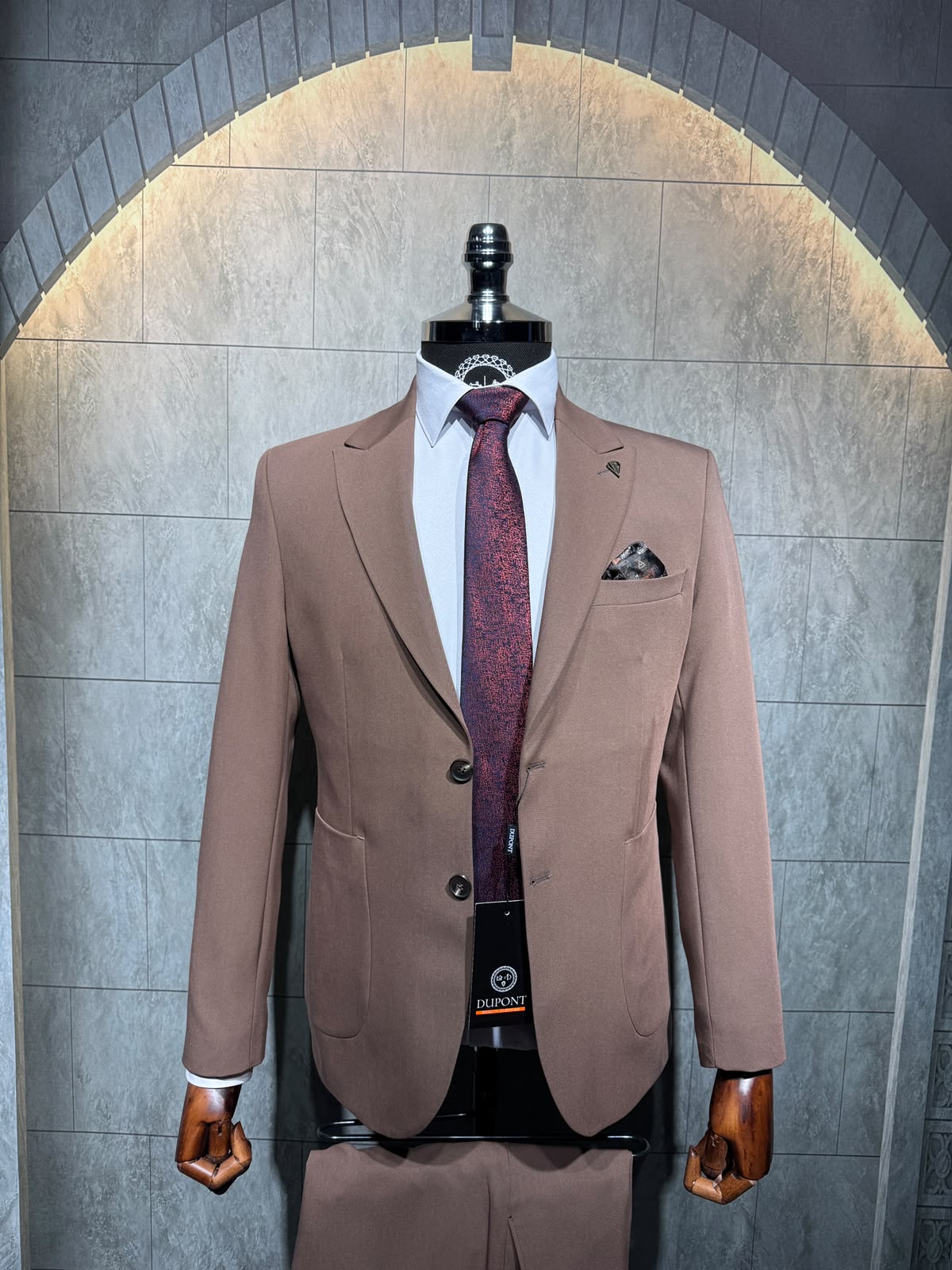 Dupont Erkek Torba Cep Takım Elbise Slim Fit 6 Drop