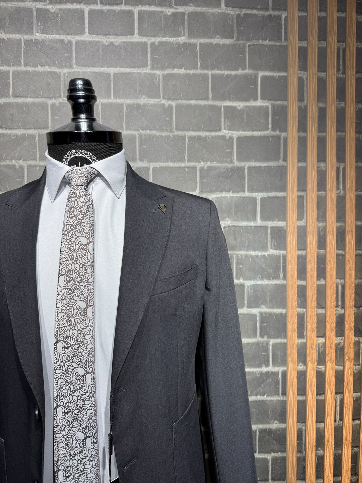 Dupont Erkek Torba Cep Puntolu Takım Elbise Slim Fit 6 Drop