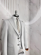 Dupont Slim Fit Yelekli Erkek Takım Elbise - Zara Kumaş Likralı
