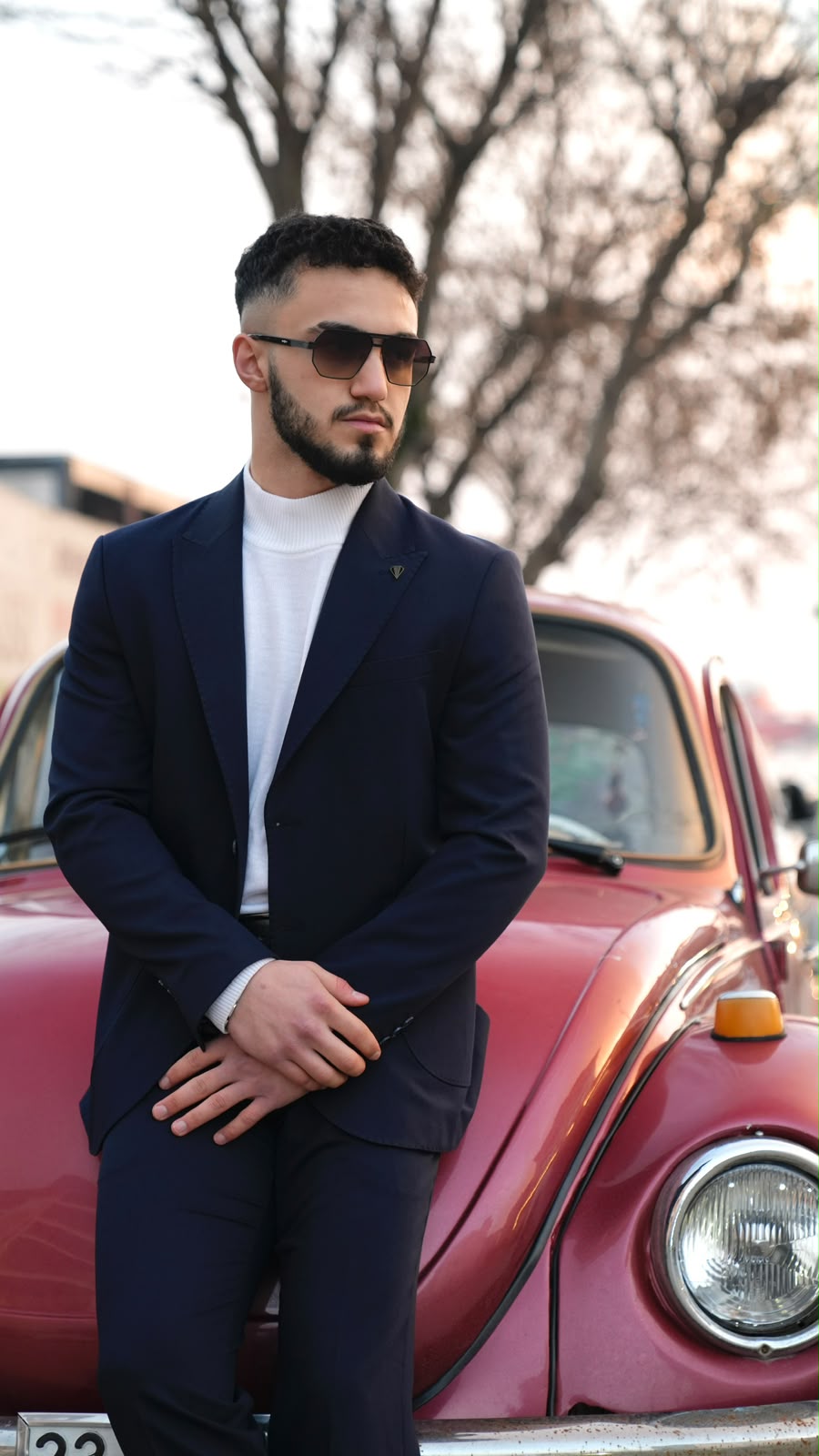 Dupont Erkek Torba Cep Puntolu Takım Elbise Slim Fit 6 Drop