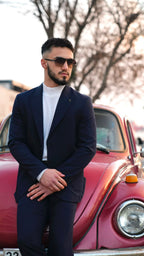 Dupont Erkek Torba Cep Puntolu Takım Elbise Slim Fit 6 Drop