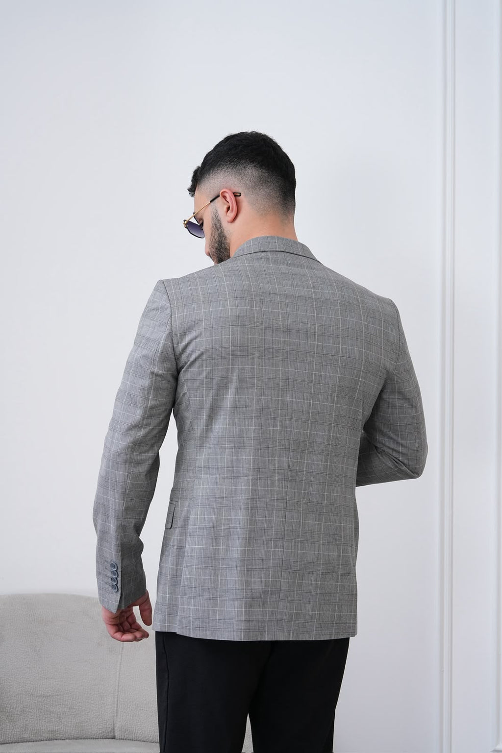Dupont Keten Karışımlı Slim Fit Mono Yaka Çift Düğme Tek Blazer Ceket