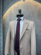 Dupont Erkek Torba Cep Puntolu Takım Elbise Slim Fit 6 Drop